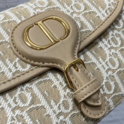 Replica Borse Firmate Dior Bobby media East-West Dior Oblique jacquard Marrone Imitazioni Replica qualità specchio Borse Firmate Dior Bobby media East-West Dior Oblique jacquard Marrone