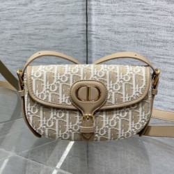 Replica qualità specchio Borse Firmate  Dior Bobby media East-West Dior Oblique jacquard Marrone