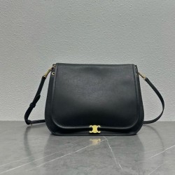 Replica qualità specchio Borsa a tracolla Celine Soft Triomphe Besace Nero