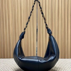 Replica qualità specchio Borsa hobo YSL Saint Laurent Amalia nera
