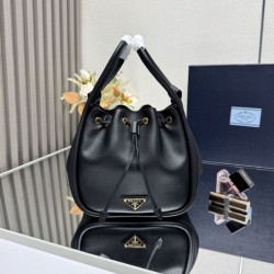 Replica qualità specchio Borsa a secchiello Prada Darling Mini 1BE087 Nero