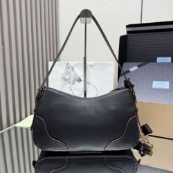 Replica Borsa a tracolla/hobo grande Prada Aimèe Classic nera Imitazioni Replica qualità specchio Borsa a tracolla/hobo grande Prada Aimèe Classic nera