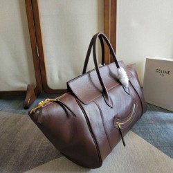 Replica Borsa morbida grande da viaggio Celine caffè Imitazioni Replica qualità specchio Borsa morbida grande da viaggio Celine caffè