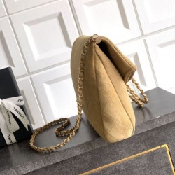 Replica Borse tote pieghevole Diana Chanel scamosciata piccola/media/grande marrone Imitazioni Replica qualità specchio Borse tote pieghevole Diana Chanel scamosciata piccola/media/grande marrone
