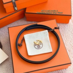 Replica qualità specchio cintura Hermes Donna My H e reversibile Hermès sur Mer 13 mm Blu/Nero