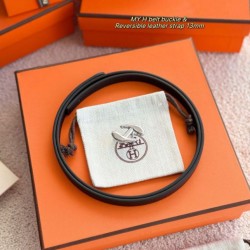 Replica qualità specchio cintura Hermes Donna My H e Hermès sur Mer 13 mm Nero