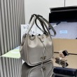 Borsa a secchiello Prada Darling Mini 1BE087 Grigio