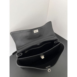 Imitazioni borse griffate a tracolla Balenciaga Rodeo Medium nera argento