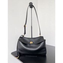 Borsa a tracolla Balenciaga Rodeo Medium nera oro