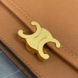 Borsa a tracolla Celine Soft Triomphe Besace Marrone