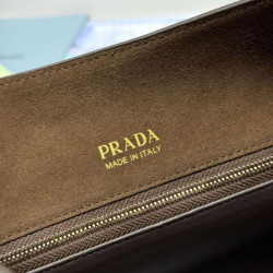 Borse Imitazioni a tracolla grande Prada Etude pelle scamosciata 1BC259 Caramello