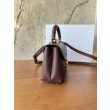 Borsa Celine Teen Nino con manico superiore in pelle di vitello liscia Borgogna