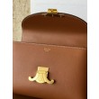 Borsa Replica 1:1 Celine Teen Nino con manico superiore in pelle di vitello liscia Marrone