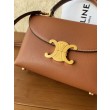 Borsa Replica 1:1 Celine Teen Nino con manico superiore in pelle di vitello liscia Marrone