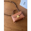 Borsa Replica 1:1 Celine Teen Nino con manico superiore in pelle di vitello liscia Marrone