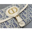 Borsa Dior Bobby media East-West Dior Oblique jacquard blu