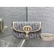 Borsa Dior Bobby media East-West Dior Oblique jacquard blu