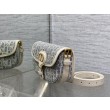 Borsa Dior Bobby media East-West Dior Oblique jacquard blu