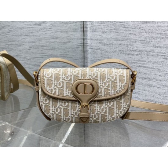 Borse Firmate Replica Dior Bobby media East-West Dior Oblique jacquard Marrone