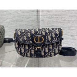 Borse Replica Dior Bobby media East-West Dior Oblique jacquard Nero