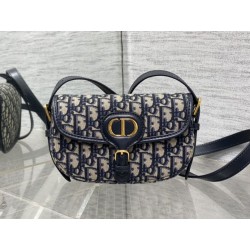 Borse Replica Dior Bobby media East-West Dior Oblique jacquard Nero