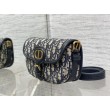 Borse Replica Dior Bobby media East-West Dior Oblique jacquard Nero