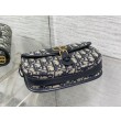 Borse Replica Dior Bobby media East-West Dior Oblique jacquard Nero