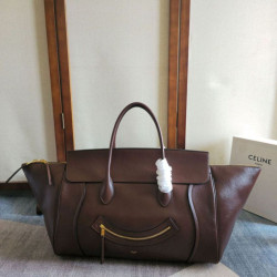 Borsa morbida grande da viaggio Celine caffè