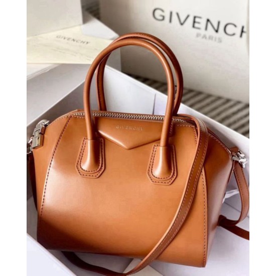 Qualità superiore replica tote Givenchy Antigona Mini in pelle marrone