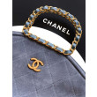 Borse Imitazioni tote pieghevole Diana Chanel scamosciata piccola/media/grande Blu Borse Imitazioni tote pieghevole Diana Chanel scamosciata piccola/media/grande Blu