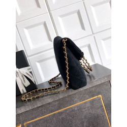 Borsa tote pieghevole Diana Chanel scamosciata piccola/media/grande Nero