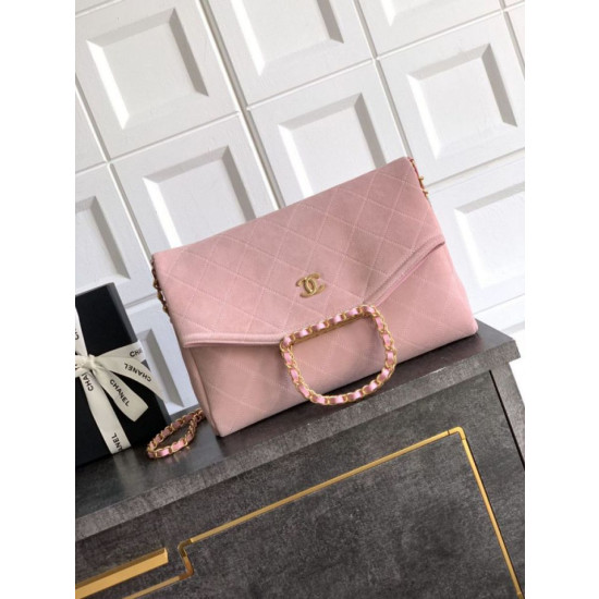 Borsa tote pieghevole Diana Chanel scamosciata piccola/media/grande Rosa