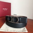 Cintura da uomo Salvatore Ferragamo 3.5 cm argento Nero