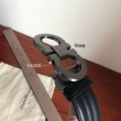 Cintura da uomo Salvatore Ferragamo 3.5 cm argento Nero