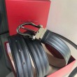 Cintura da uomo Salvatore Ferragamo 3.5 cm con fibbia ad ardiglione squisita argento Nero