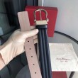 Cintura da uomo Salvatore Ferragamo 3.5 cm con fibbia ad ardiglione squisita argento Nero