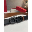 Alta gamma replica Cintura da uomo Salvatore Ferragamo da 3.5 cm con fibbia nera