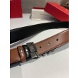 Alta gamma replica Cintura da uomo Salvatore Ferragamo da 3.5 cm con fibbia nera