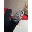 Qualità superiore replica Cintura da uomo Salvatore Ferragamo da 3.5 cm con fibbia nero