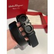 Qualità superiore replica Cintura da uomo Salvatore Ferragamo da 3.5 cm con fibbia nero