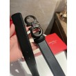 Qualità superiore replica Cintura da uomo Salvatore Ferragamo da 3.5 cm con fibbia nero
