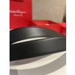 Qualità superiore replica Cintura da uomo Salvatore Ferragamo da 3.5 cm con fibbia nero