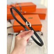 cintura Hermes Donna My H e Hermès sur Mer 13 mm Nero