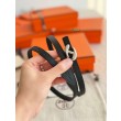 cintura Hermes Donna My H e Hermès sur Mer 13 mm Nero