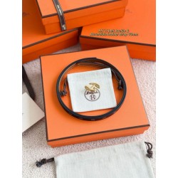 cintura Hermes Donna My H e reversibile Hermès sur Mer 13 mm Nero/marrone