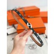cintura Hermes Donna My H e reversibile Hermès sur Mer 13 mm Nero/marrone