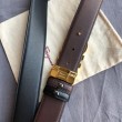 Cintura reversibile da uomo Salvatore Ferragamo da 3,5 cm con clip in metallo oro Nero