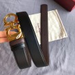 Cintura reversibile da uomo Salvatore Ferragamo da 3,5 cm con clip in metallo oro Nero