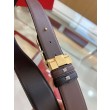 Cintura reversibile da uomo Salvatore Ferragamo da 3,5 cm con fibbia a ferro di cavallo a doppio anello oro