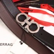 Pari all'originale replica Cintura reversibile da uomo Salvatore Ferragamo da 3,5 cm con fibbia in acciaio Nero/caffè